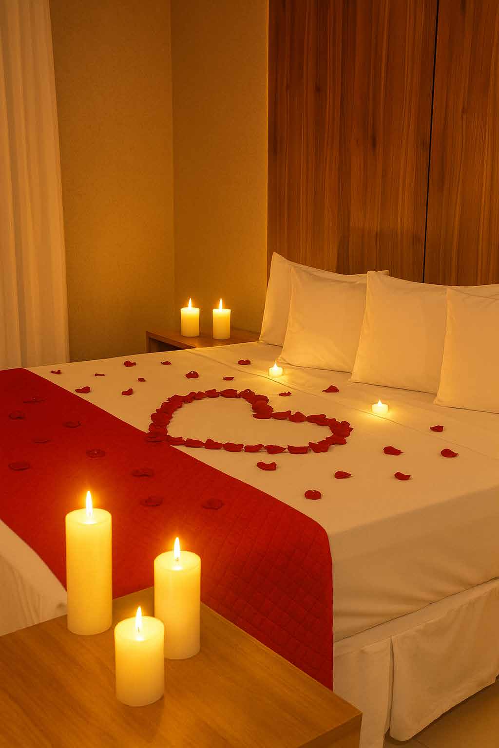 Quarto com decoração romântica